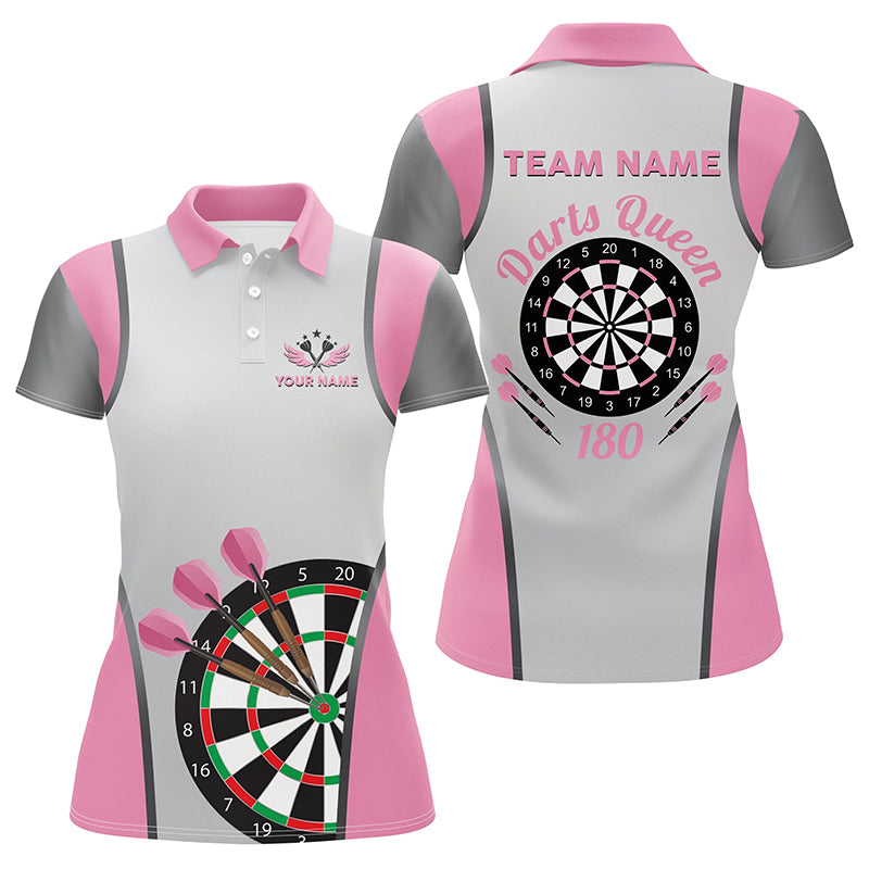 Pink Darts Queen 180 Women Darts Quarter-Zip Best Customized Mother's Day Darts Gifts