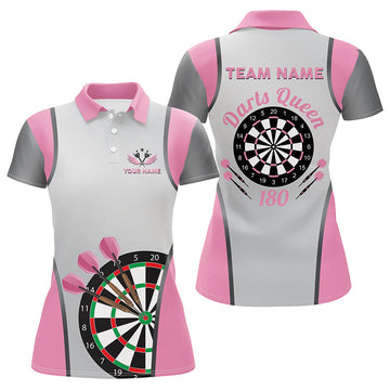 Pink Darts Queen 180 Women Darts Quarter-Zip Best Customized Mother's Day Darts Gifts