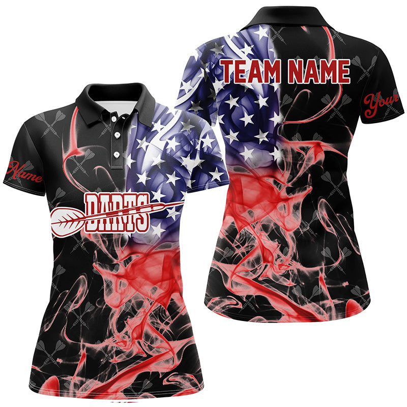 Customized Black Darts Pattern American Flag Smoke Men Darts Custom Patriotic Darts