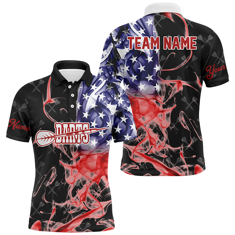 Customized Black Darts Pattern American Flag Smoke Men Darts Custom Patriotic Darts