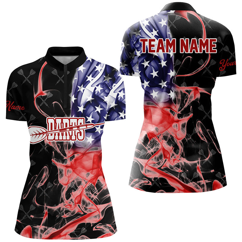 Customized Black Darts Pattern American Flag Smoke Men Darts Custom Patriotic Darts