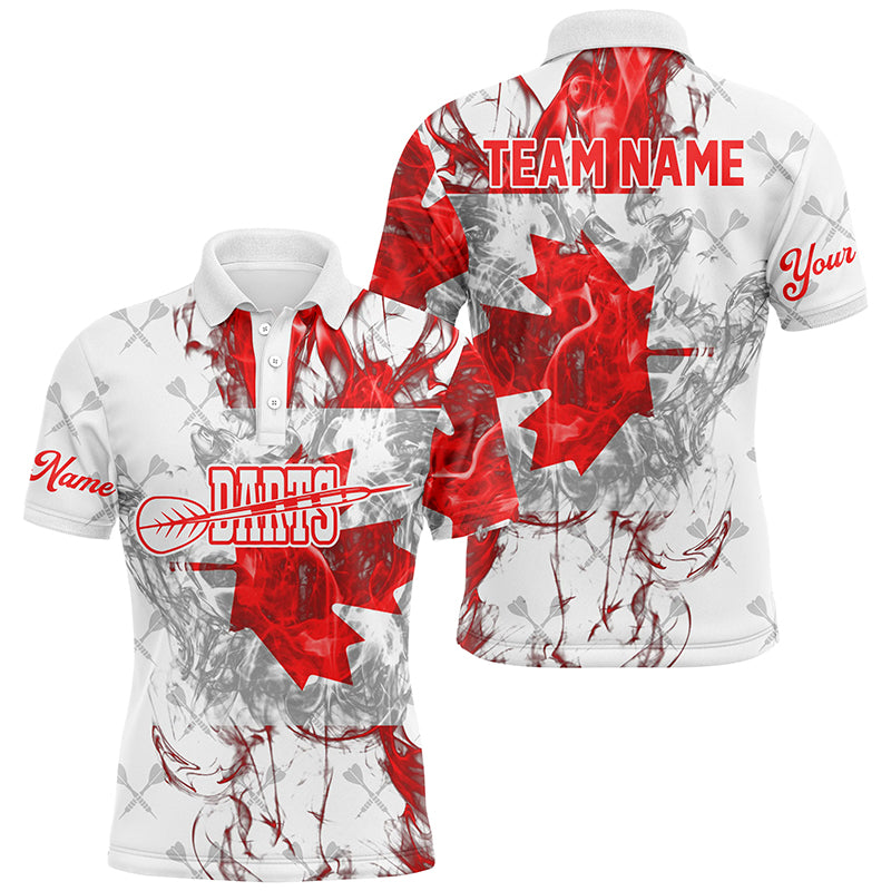 Customized Darts Pattern Grunge Canada Flag Smoke Men Darts Custom Patriotic Darts