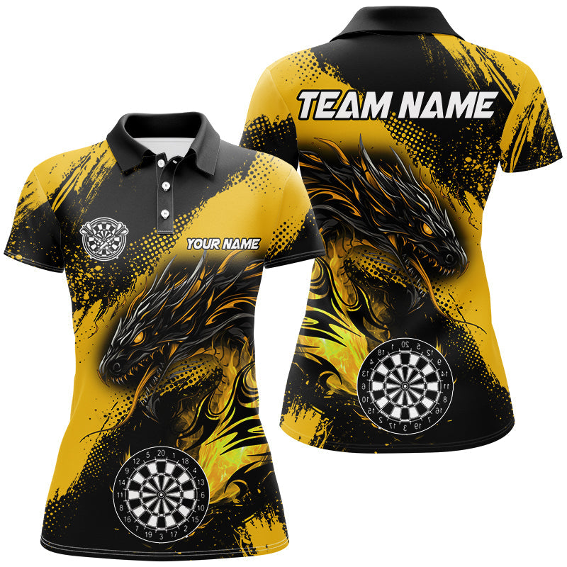 Yellow Grunge Custom Dragon Darts and, Darts League Uniform