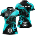 Turquoise Grunge Custom Dragon Darts and, Darts League Uniform