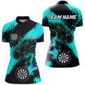 Turquoise Grunge Custom Dragon Darts and, Darts League Uniform