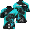 Turquoise Grunge Custom Dragon Darts and, Darts League Uniform