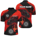 Red Grunge Custom Dragon Darts and, Darts League Uniform