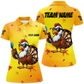 Yellow Funny Turkey Men Darts Custom Thanksgiving For Darts Lover, Darts