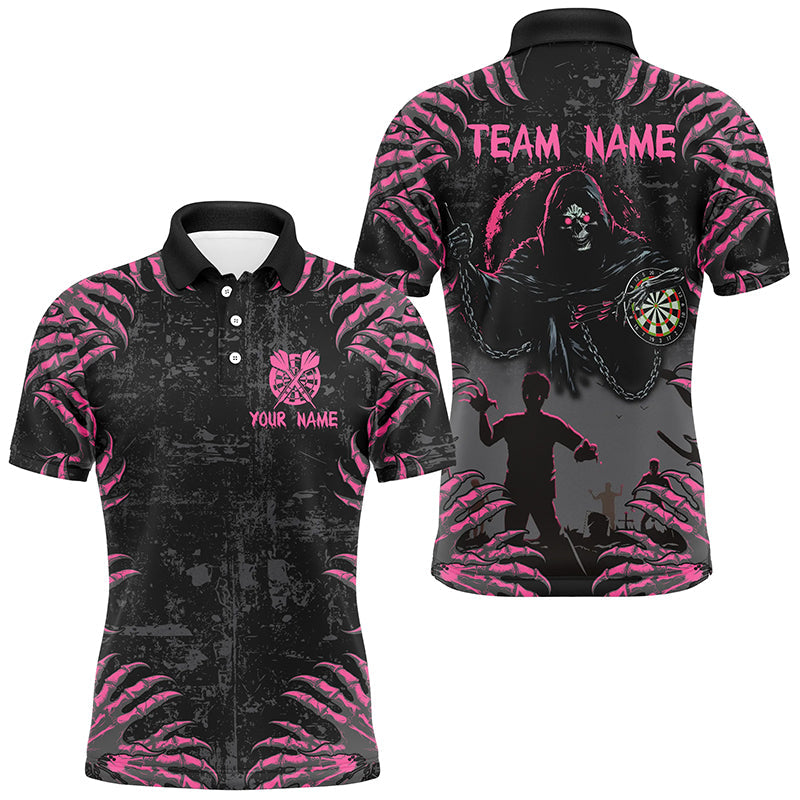 Funny Claw Death Skeleton Men Darts Custom Grunge Pink Black Scary Halloween Darts