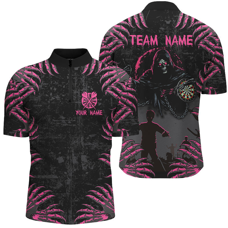 Funny Claw Death Skeleton Men Darts Custom Grunge Pink Black Scary Halloween Darts