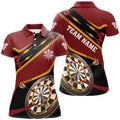 Personalized Red Darts Tournament and Custom 3D Darts Board Team