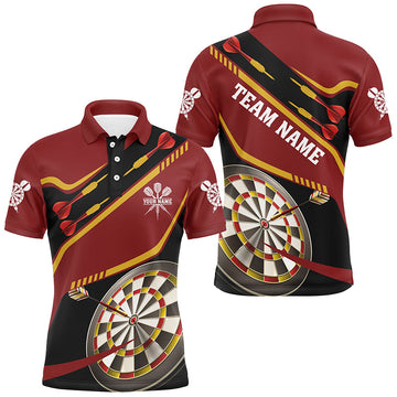 Personalized Red Darts Tournament and Custom 3D Darts Board Team