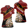 Personalized Red Darts Tournament and Custom 3D Darts Board Team