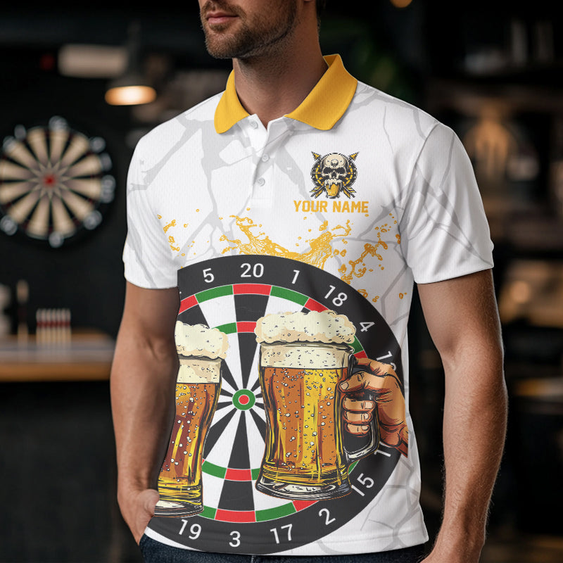 Funny Darts And Beer Aim For Fun Drink For Cheer Custom Men Dart, Drinking Darts|White