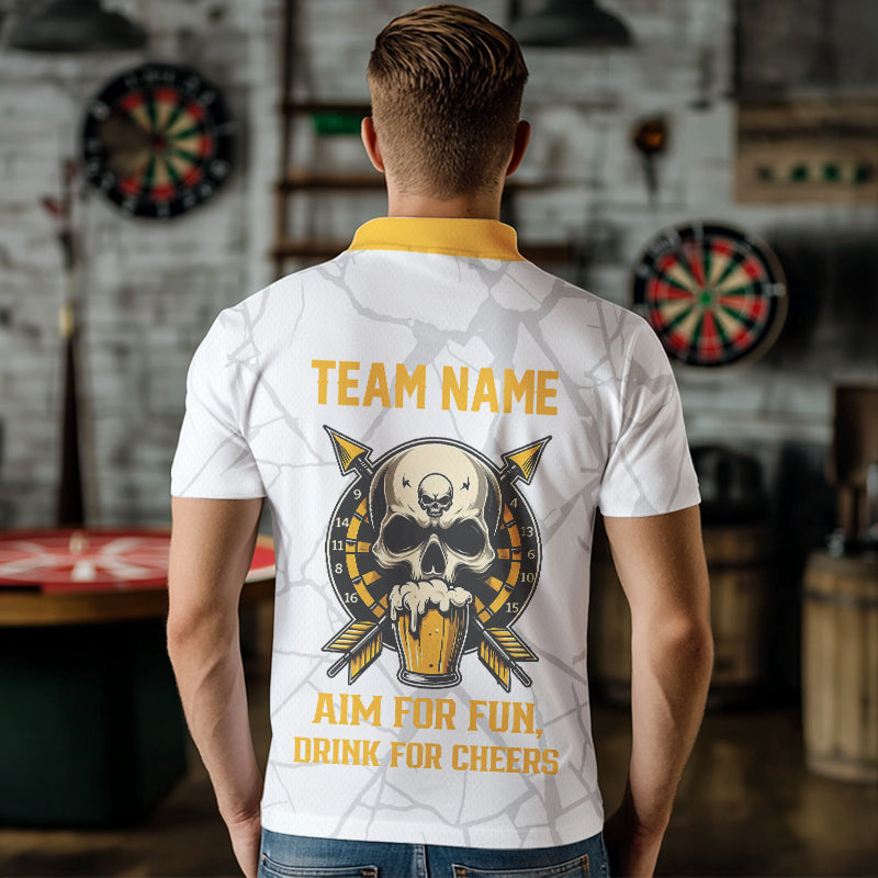 Funny Darts And Beer Aim For Fun Drink For Cheer Custom Men Dart, Drinking Darts|White