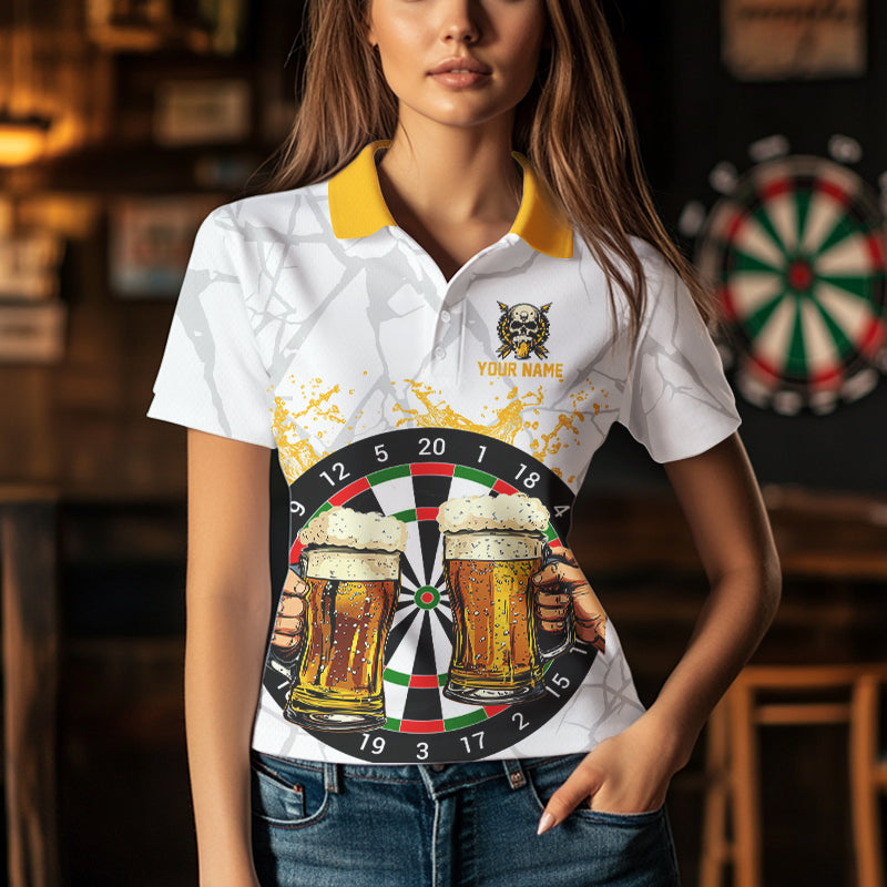 Funny Darts And Beer Aim For Fun Drink For Cheer Custom Men Dart, Drinking Darts|White