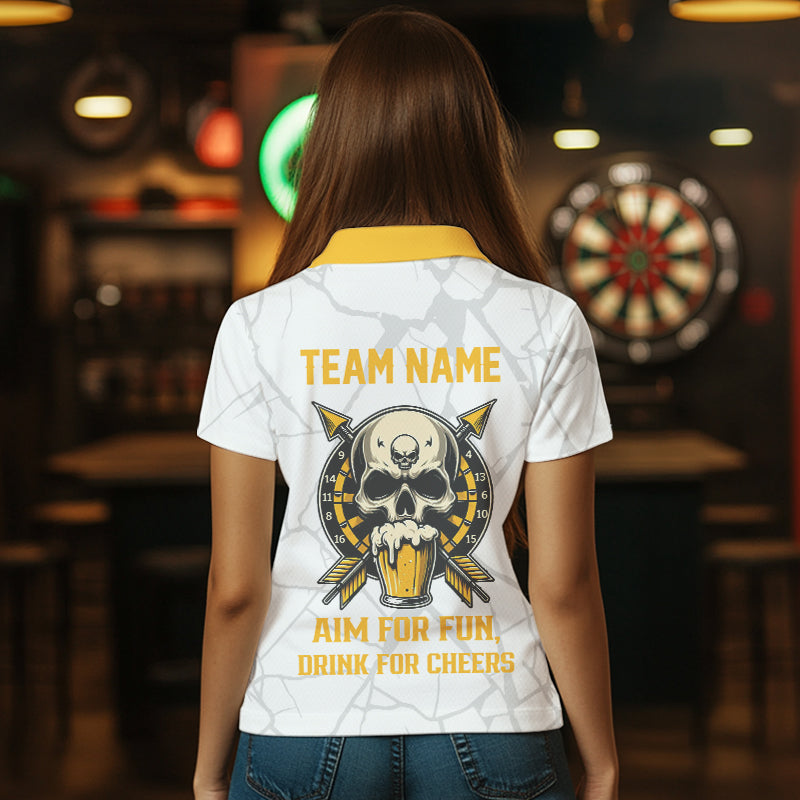 Funny Darts And Beer Aim For Fun Drink For Cheer Custom Men Dart, Drinking Darts|White