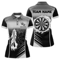 Personalized Darts Fire Arrow Men Dart Quarter-Zip Custom Flame Dart | White