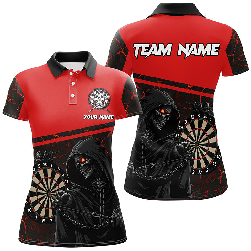 Personalized Death Skeleton Custom Red Darts and Quarter-Zip, Cool Darts