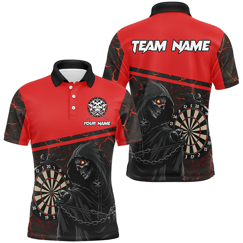 Personalized Death Skeleton Custom Red Darts and Quarter-Zip, Cool Darts