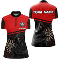 Personalized Death Skeleton Custom Red Darts and Quarter-Zip, Cool Darts