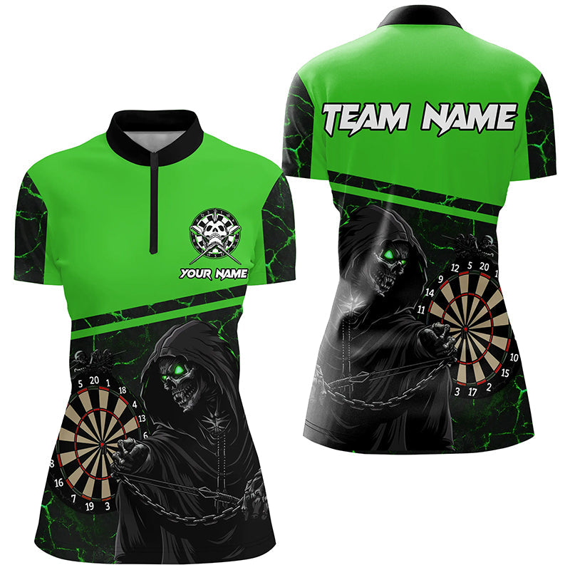 Personalized Death Skeleton Custom Green Darts and Quarter-Zip, Cool Darts