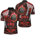 Red Dartboard Fire Flame Hitting Target Custom Dart, Darts League Team