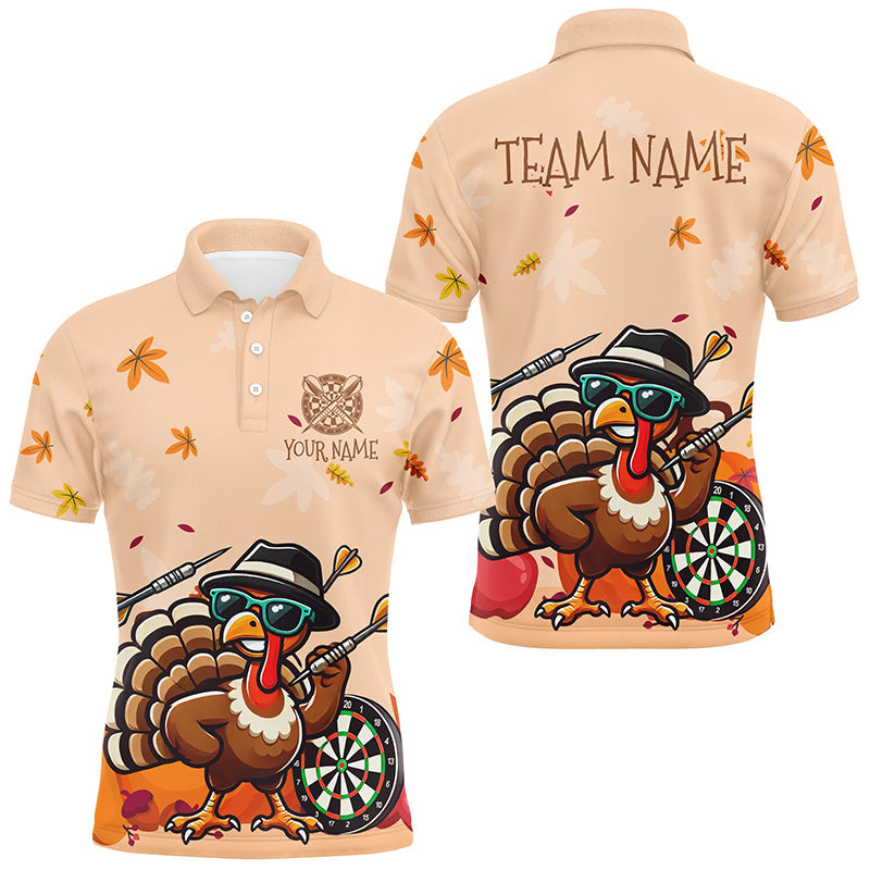 Orange Funny Turkey Autumn Men Darts Custom Thanksgiving Gift For Darts Lover
