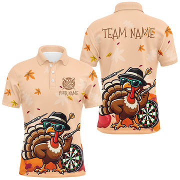 Orange Funny Turkey Autumn Men Darts Custom Thanksgiving Gift For Darts Lover