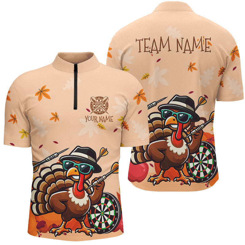 Orange Funny Turkey Autumn Men Darts Custom Thanksgiving Gift For Darts Lover