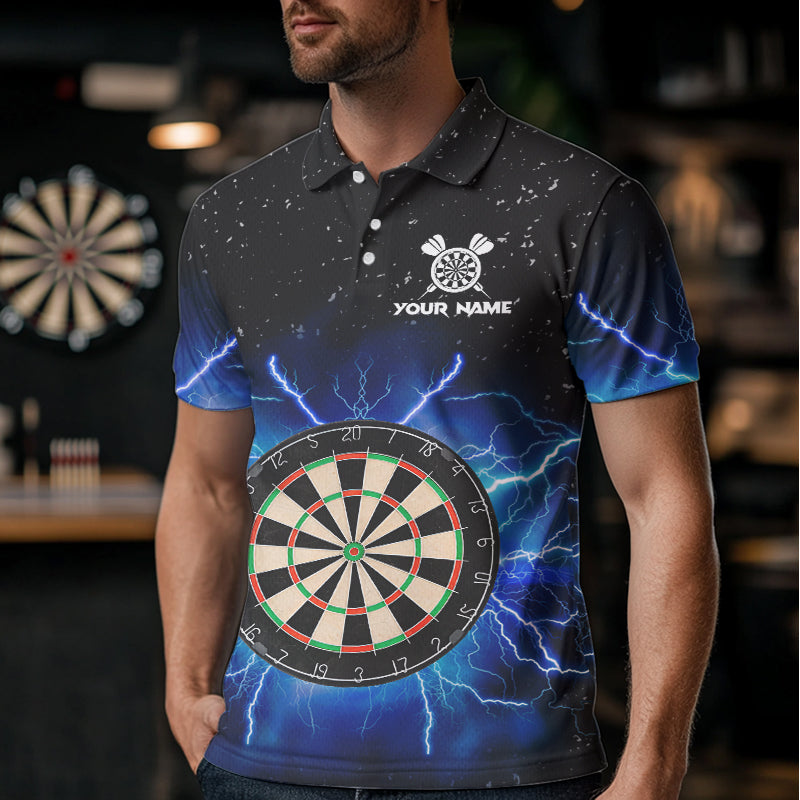 Grunge Black Blue Thunder Lightning Darts and Custom Dart Dart