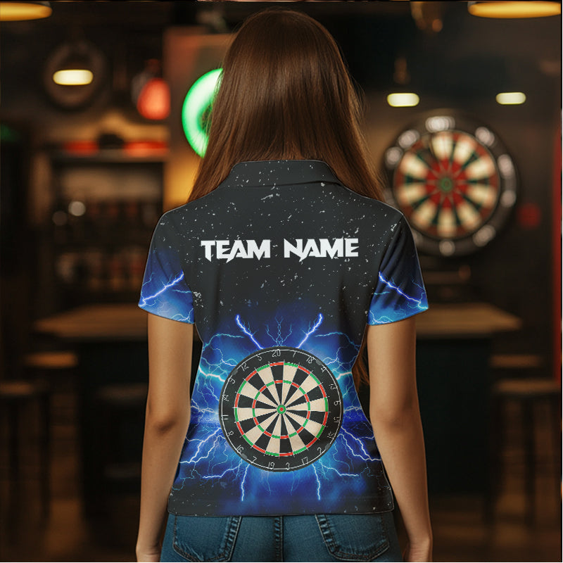 Grunge Black Blue Thunder Lightning Darts and Custom Dart Dart