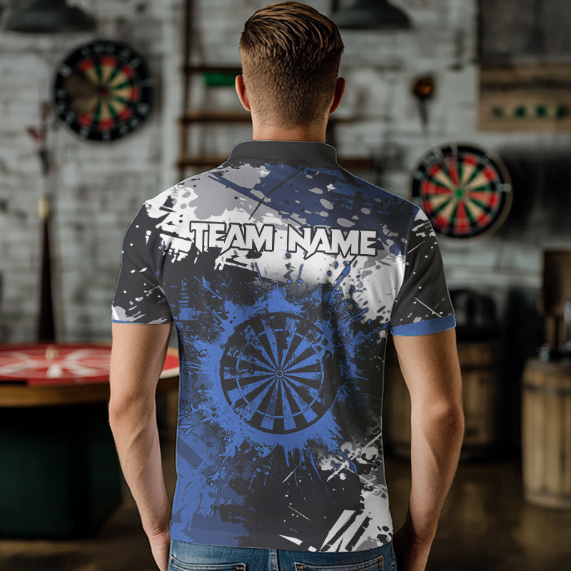 Grunge Blue Paint Splash Dart and Custom Dart Darts Team