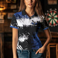 Grunge Blue Paint Splash Dart and Custom Dart Darts Team