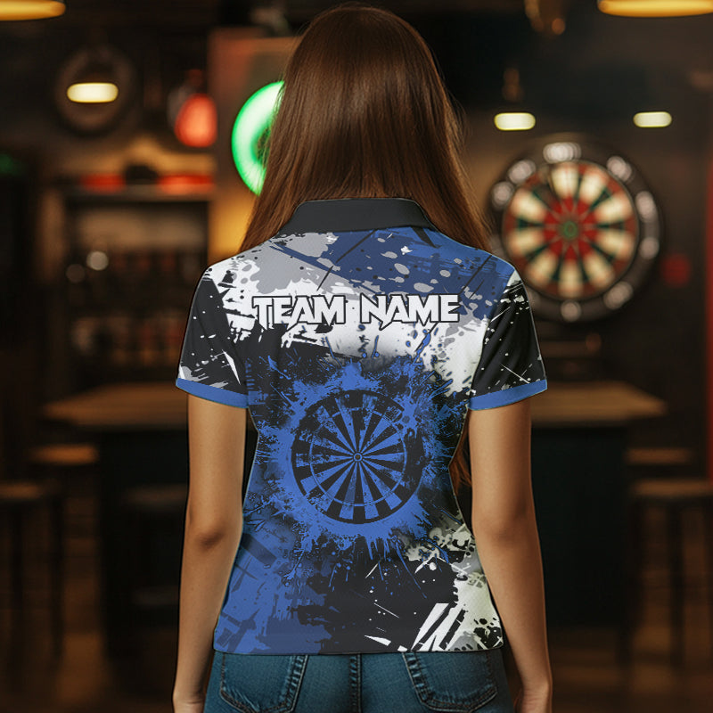 Grunge Blue Paint Splash Dart and Custom Dart Darts Team