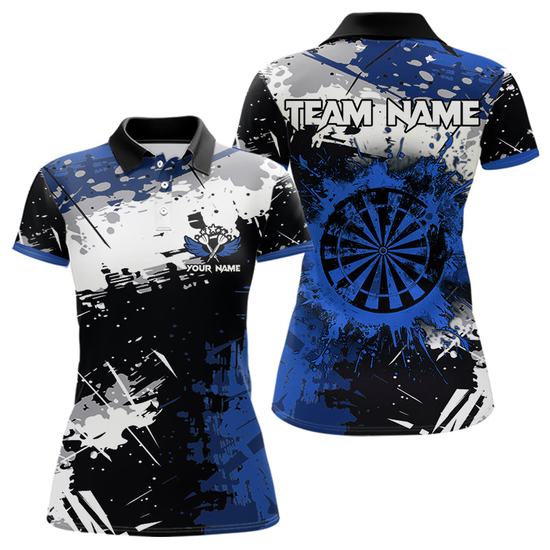 Grunge Blue Paint Splash Dart and Custom Dart Darts Team