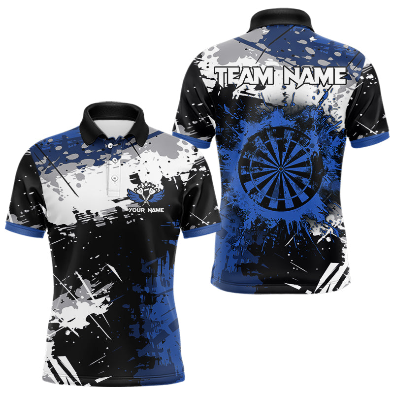 Grunge Blue Paint Splash Dart and Custom Dart Darts Team