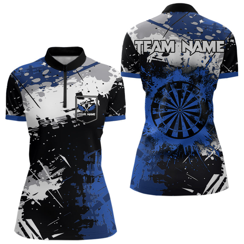 Grunge Blue Paint Splash Dart and Custom Dart Darts Team