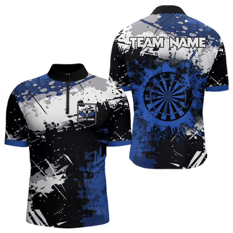 Grunge Blue Paint Splash Dart and Custom Dart Darts Team