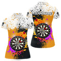 Personalized Black Yellow 3D Dart Board Grunge Style Men Custom Dart Attire