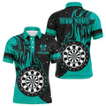 Turquoise Darts Fire Quarter-Zip Best Custom Darts Darts Team