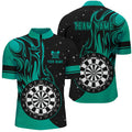 Turquoise Darts Fire Quarter-Zip Best Custom Darts Darts Team