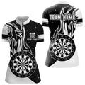 White Darts Fire Quarter-Zip Best Custom Darts Darts Team
