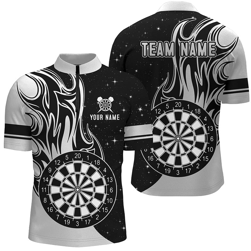 White Darts Fire Quarter-Zip Best Custom Darts Darts Team