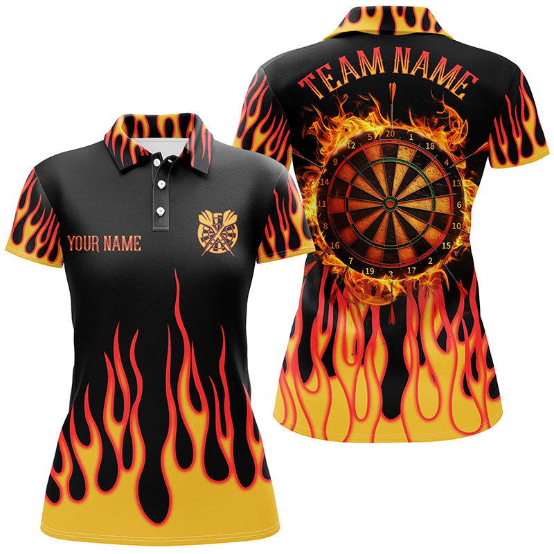 Personalized Orange Darts Board Fire Flame Custom 3D Darts Darts Team