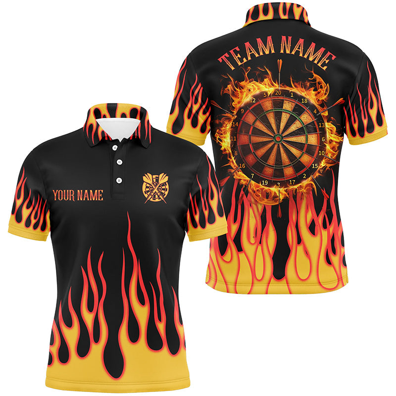 Personalized Orange Darts Board Fire Flame Custom 3D Darts Darts Team