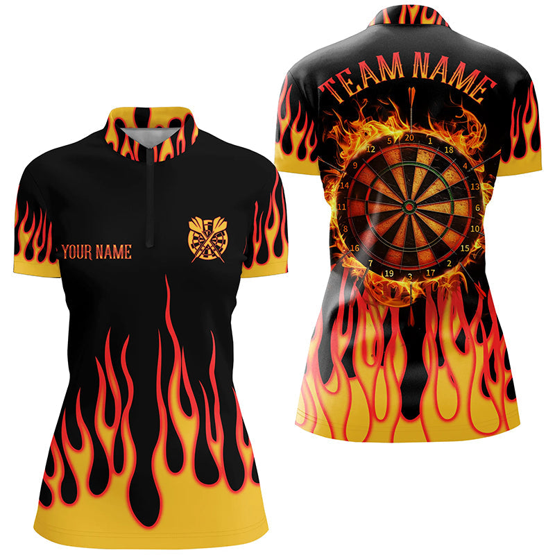 Personalized Orange Darts Board Fire Flame Custom 3D Darts Darts Team