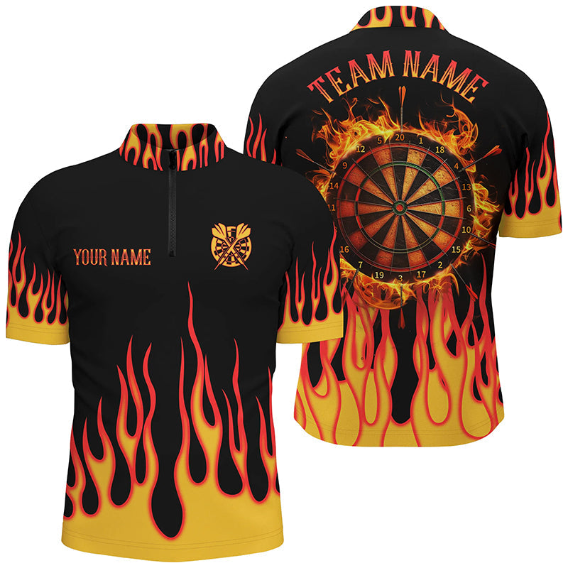 Personalized Orange Darts Board Fire Flame Custom 3D Darts Darts Team