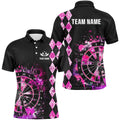 Custom Pink Grunge Darts Board Argyle Pattern Darts, Best Darts Team Attire
