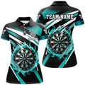 Turquoise 3D Darts Board Fire Custom and Personalized Dart Uniform